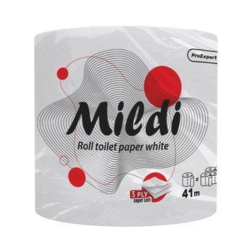 Туалетная бумага "Mildi" целлюлозная 3-слойная, 41 м КФ-02862 фото