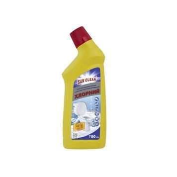 Засіб San Clean для чищення унітазу "Хлорний", 750 мл ЧН-01007 фото