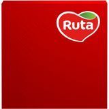 Салфетки бумажные Ruta, красные, 3-слойные, 33х33 см, 20 шт. ЛС-02291 фото