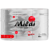 Туалетная бумага "Mildi Pro Expert" белая, 2-слойная, 50 м, 435 отрывов, 6 рулонов КФ-02863 фото