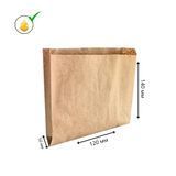 Бумажный пакет (саше) 50 г/м.2, крафт, 140х120х50, жиростойкий КФ-03281 фото